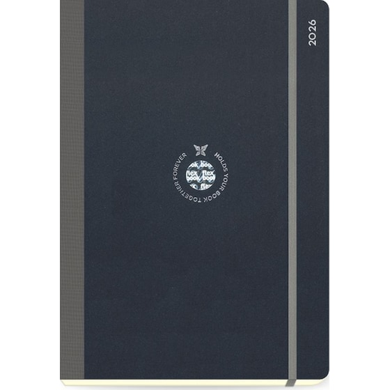 Ημερολόγιο Ημερήσιο 2026 The Writing Fields Flex Global Μαύρο Γκρι image 0