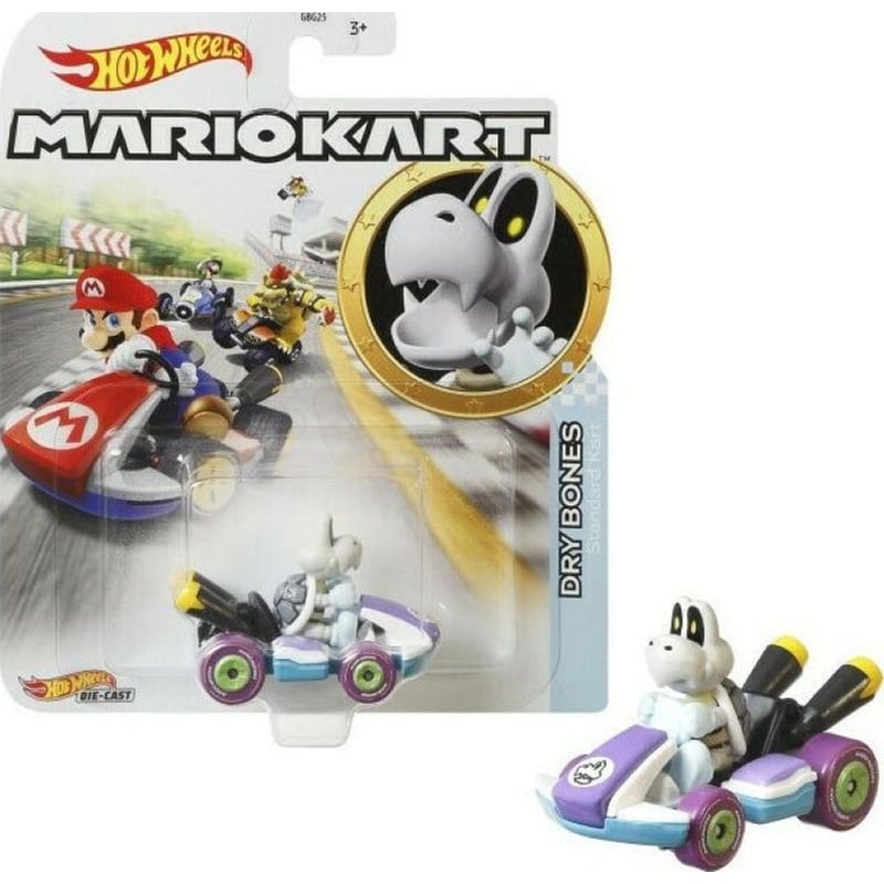 MATTEL Mattel Hot Wheels Mario Kart Αυτοκινητάκι Dry Bones (GJH59)