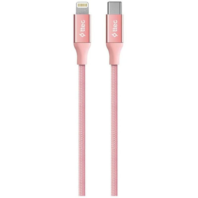 TTEC Alumicable™ Type C-lightning Καλώδιο Φόρτισης Συγχρονισμού, Ροζ
