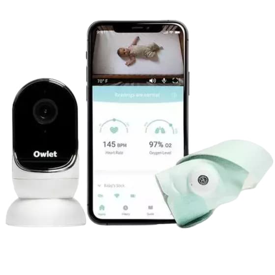 Baby Monitor Owlet Smart Sock 3 & Cam Bundle - Mint image 1