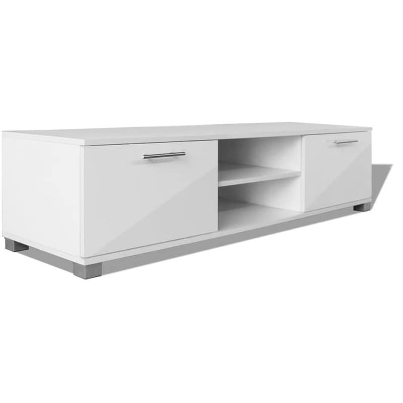 Έπιπλο Τηλεόρασης VidaXLαπό Ξύλο 120x40.5x35cm - Λευκό/Γυαλιστερό