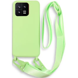 Θήκη Xiaomi 13 - Bodycell Θήκη Σιλικόνης με Λουράκι Λαιμού - Green