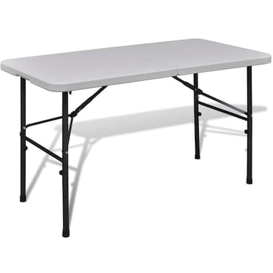 Vidaxl Τραπέζι Βαλίτσα Πτυσσόμενο Κήπου Λευκό 122 Cm image 1