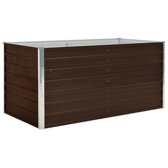 Vidaxl Ζαρντινιέρα Ψηλή Καφέ 160 X 80 X 77 Εκ. Από Γαλβανισμένο Χάλυβα image 3