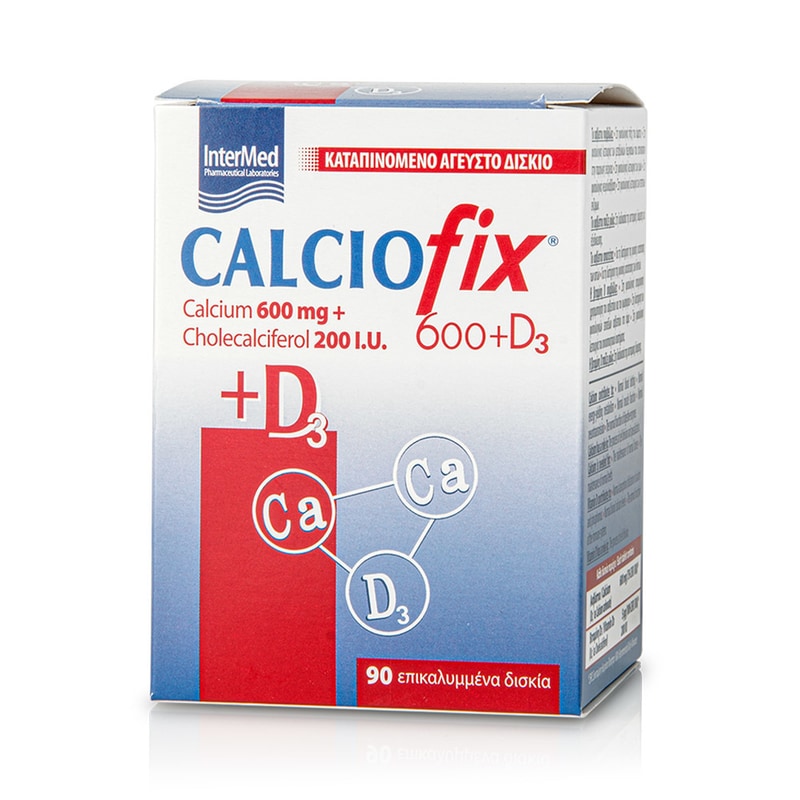 Συμπλήρωμα Διατροφής Intermed Calciofix 600 + D3 90 Κάψουλες