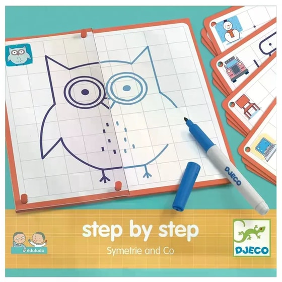 Σετ Ζωγραφικής Djeco Ζωγραφική Βήμα-βήμα Συμμετρία image 2