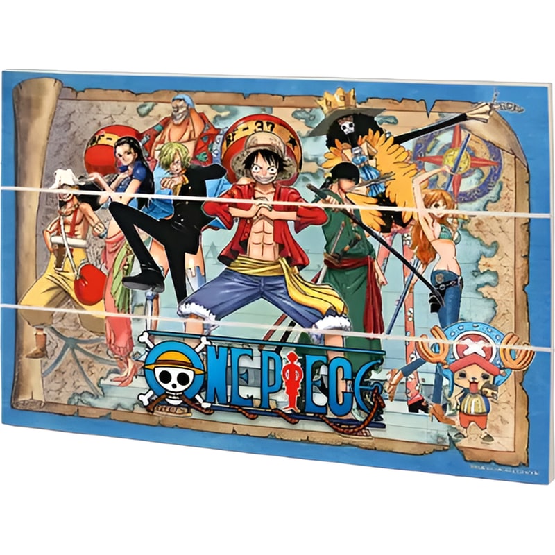 Πινακίδα Pyramid One Piece Straw Hat Pirates Map Ξύλινη 30x20 cm - Πολύχρωμη φωτογραφία