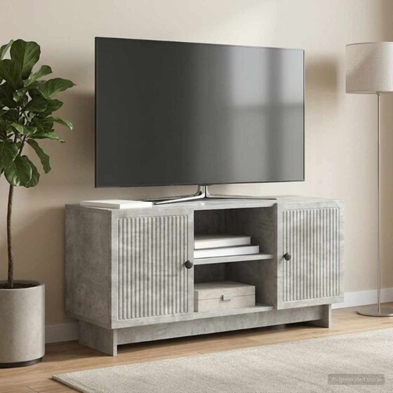 Έπιπλο Τηλεόρασης VidaXL 102x34.5x50 cm - Γκρι Σκυροδέματος image 3