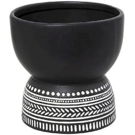 Διακοσμητικό Βάζο Espiel Cer2309 Κεραμικό Φ20.5x20 cm - Μαύρο/Λευκό