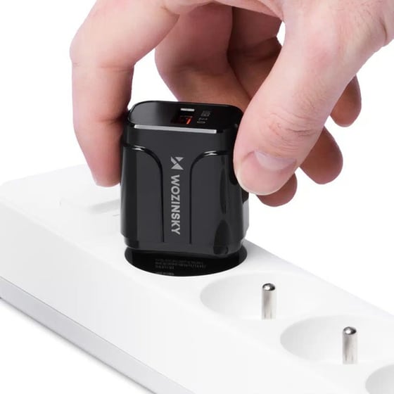 Φορτιστής Πρίζας Wozinsky WWC-B02 Χωρίς Καλώδιο USB-A Quick Charge 3.0 - Μαύρο image 1