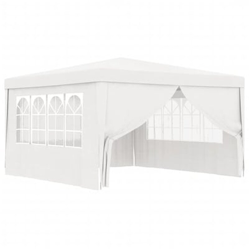 VIDAXL Vidaxl Κιόσκι Επαγγελματικό Με Τοιχώματα Λευκό 4 X 4 Μ. 90 Γρ./μ²