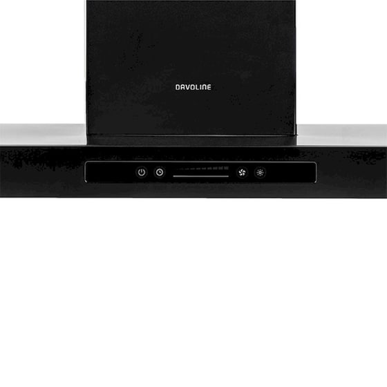 DAVOLINE RAVEN PRO BLACK 90 90 cm Μαύρο Απορροφητήρας Καμινάδα - Τζάκι image 1
