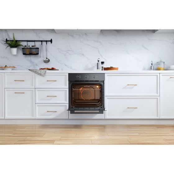 MIDEA MBO65M80M1-BK 70 Lt Μαύρο Εντοιχιζόμενος Φούρνος Άνω Πάγκου image 1