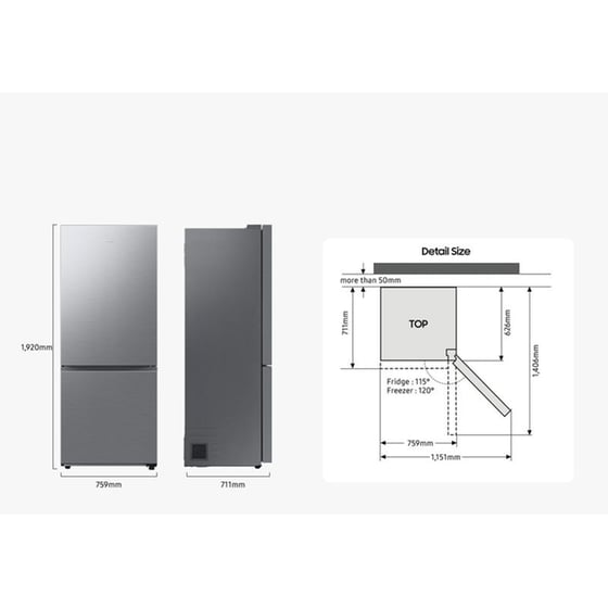 SAMSUNG RB50DG602ES9EF No Frost 508 Lt Inox Ψυγειοκαταψύκτης image 8