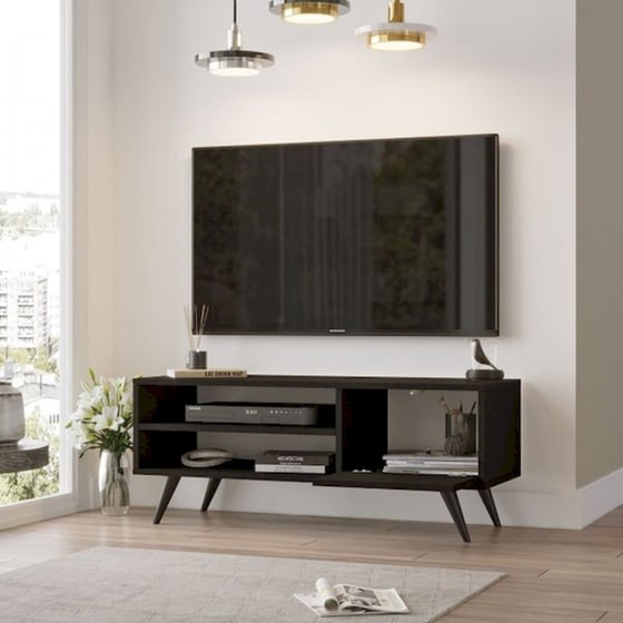Έπιπλο Τηλεόρασης Capri Μοριοσανίδα 110x40x44cm - Μαύρο image 1