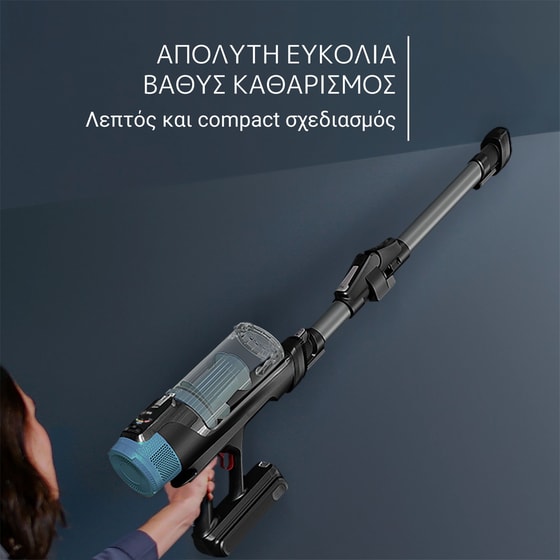 ROWENTA X-force Flex 14.80 Aqua RH9BC1WO 25.2 V Μαύρο/Μπλε Σκούπα Stick image 5