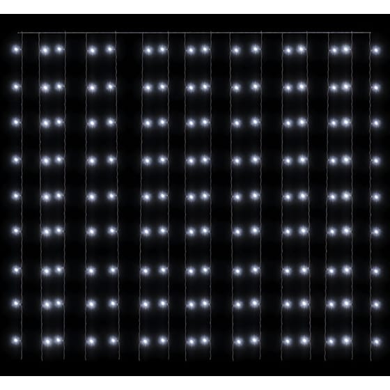 Χριστουγεννιάτικα Λαμπάκια Κουρτίνα VidaXL 300 Led 3m - Λευκό Ψυχρό image 2