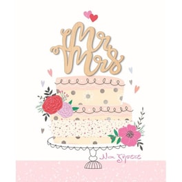 Ευχετήρια Κάρτα GNF Γάμου Mr & Mrs Τούρτα