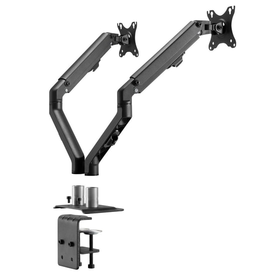 Brateck Βάση Γραφείου Ldt45-c024 Για 2 Οθόνες 17"-27", Έως 7kg Ανά Οθόνη image 2