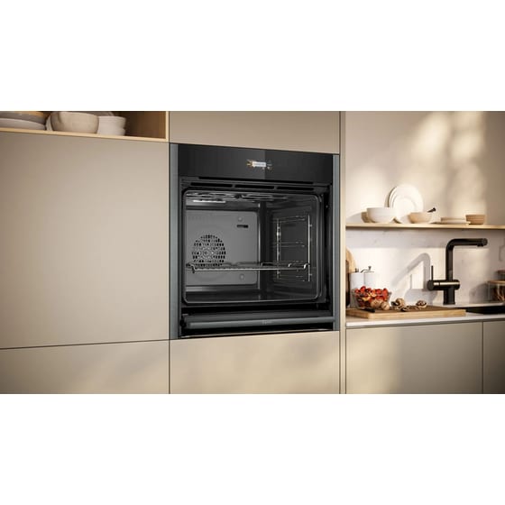NEFF B54CR31G0 71 Lt Μαύρο Εντοιχιζόμενος Φούρνος Άνω Πάγκου image 3