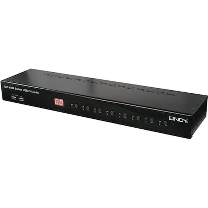 LINDY Kvm Switch Lindy Dvi-i Single Link Usb 2.0 Audio Pro 8 Port