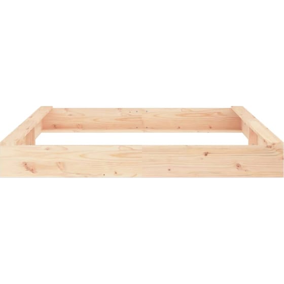 VidaXL Αμμοδόχος με Καθίσματα Τετράγωνη 160x160x20cm Ξύλινη - Φυσικό Χρώμα Ξύλου image 4