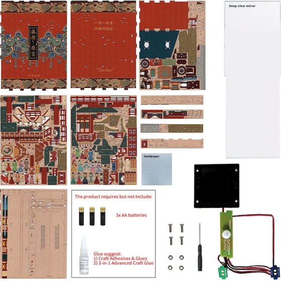 DIY 3D Puzzle Book Nook Kit Βιβλιοστάτης - The Banquet of Tang Dynasty image 6