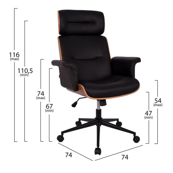 Διευθυντική Καρέκλα Γραφείου Homemarkt Superior Pro - Μαύρο image 1