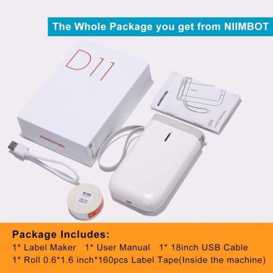 NIIMBOT Thermal D11-W White Θερμικός Εκτυπωτής image 2