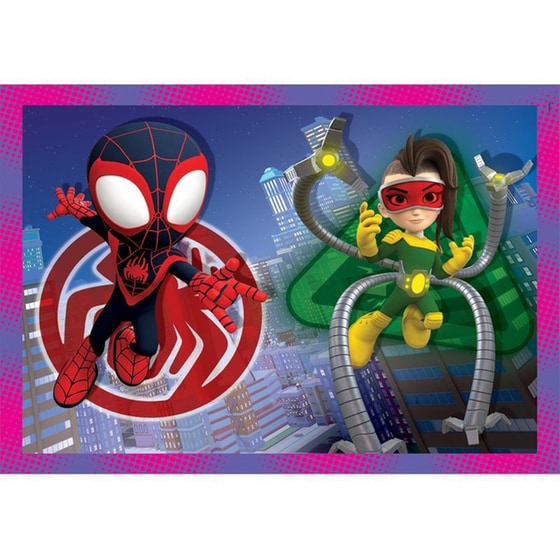 Παιδικό Παζλ Clementoni 4 in 1 Super Color Marvel Spidey Και Οι Απίθανοι Φίλοι Του (12/16/20/24 Κομμάτια) image 3