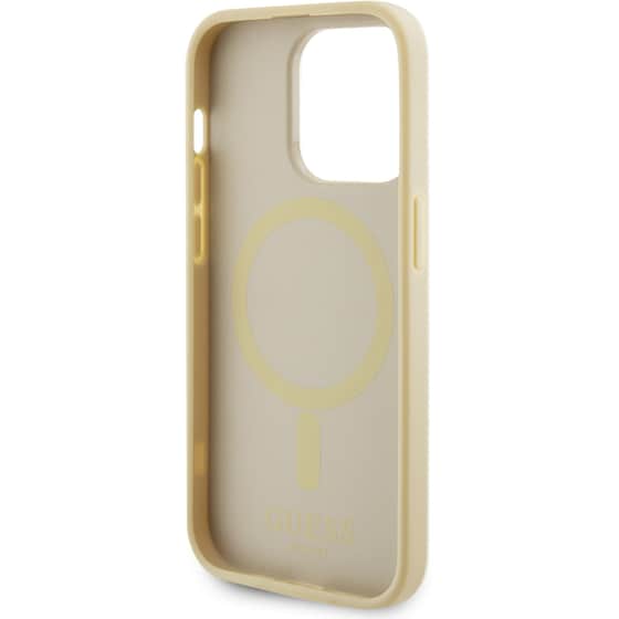 Guess Saffiano Hard Case Θήκη Προστασίας Από Δερματίνη – Iphone 15 Pro (μπεζ – Guhmp15lpsahmcb) image 1