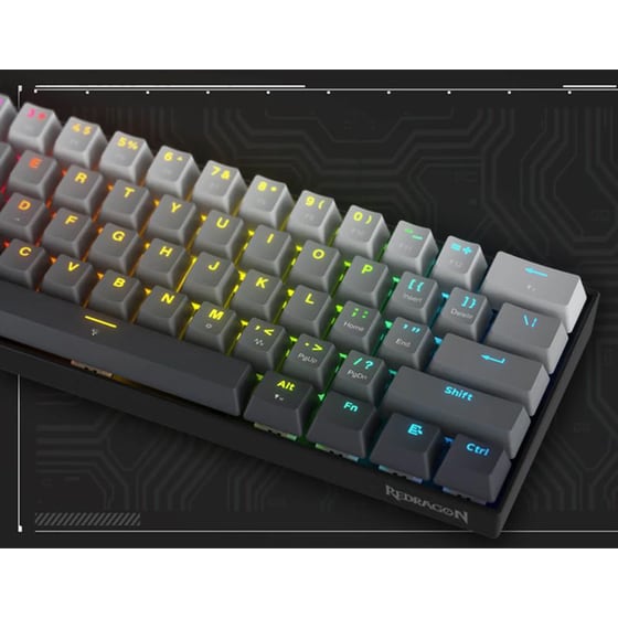Redragon Fizz K617 Gaming Μηχανικό Ενσύρματο USB Πληκτρολόγιο RGB Μαύρο (US) image 4