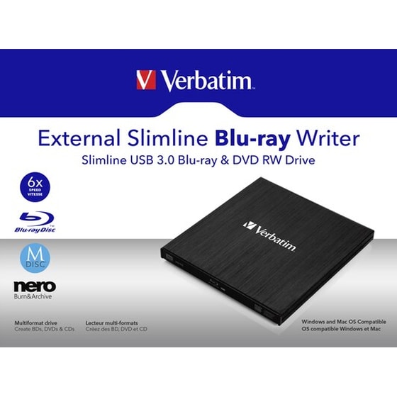 Εξωτερική Οπτική Μονάδα Verbatim Slimline 43890 Blu-Ray - Black image 5