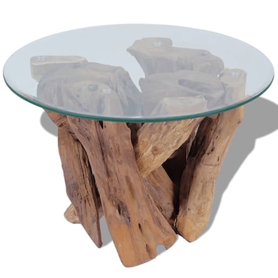 Τραπεζάκι Σαλονιού VidaXL από Μασίφ Ξύλο Teak 50x40cm - Καφέ image 3