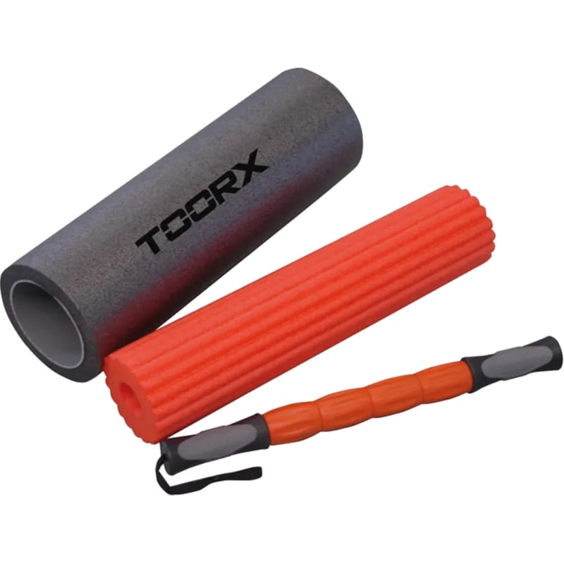 TOORX Foam Roller Toorx AHF-091 3 σε 1 45x15cm - Γκρι/Πορτοκαλί