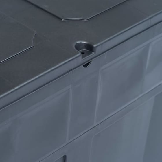 Μπαούλο Αποθήκευσης Κήπου VidaXL από Πλαστικό 119x46x60 cm - Μαύρο image 5