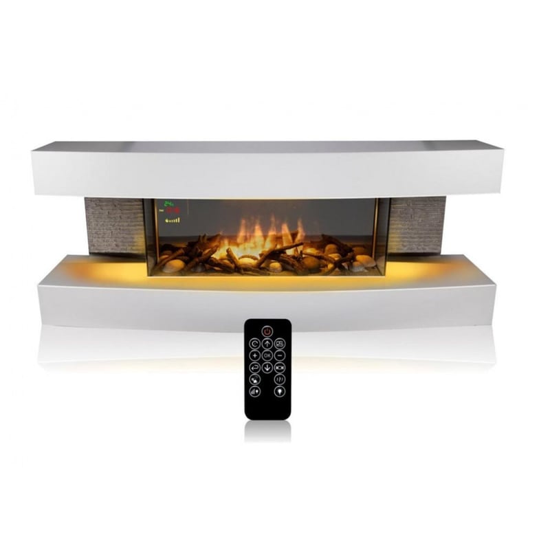 CLASSIC FIRE Montreal Ηλεκτρικό Αερόθερμο Με Εφέ Τζακιού 2000w Και 23 Led, 119.8x30x45.6 Cm