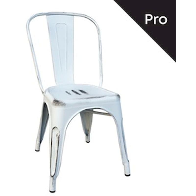 WOODWELL Καρέκλα Μεταλλική Woodwell Antique 10 Τεμάχια C10174 45x51x85cm - Λευκή