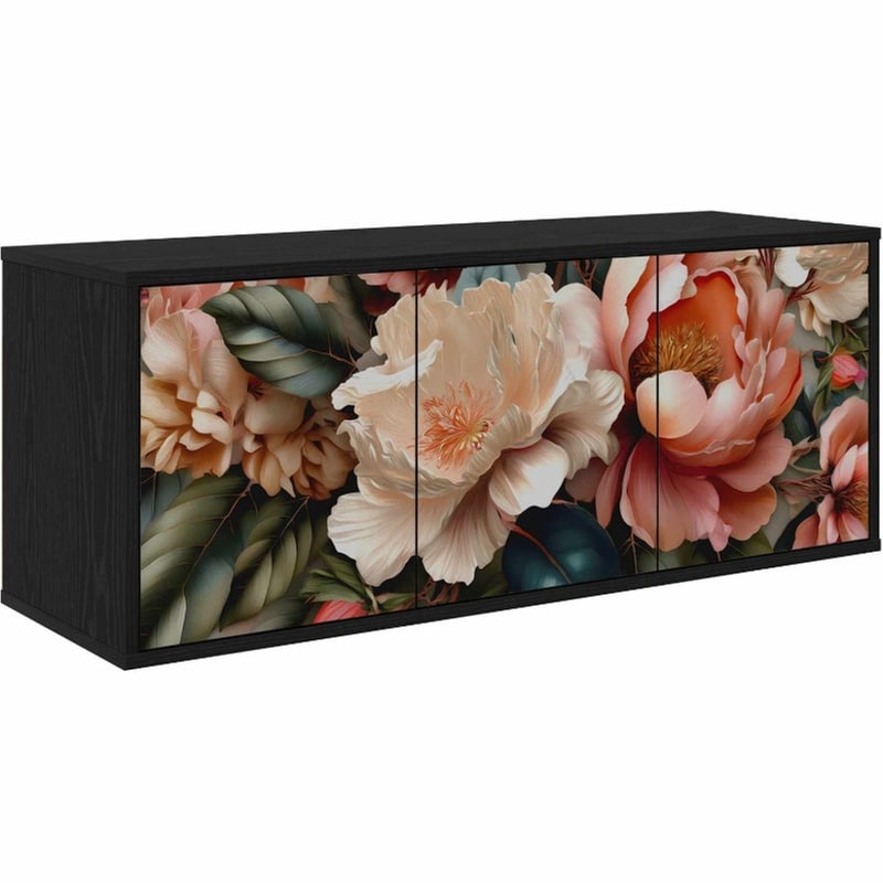 Έπιπλο Τηλεόρασης VidaXL BORNE Επιτοίχιο 102 x 33 x 40 cm - Μαύρη Δρυς