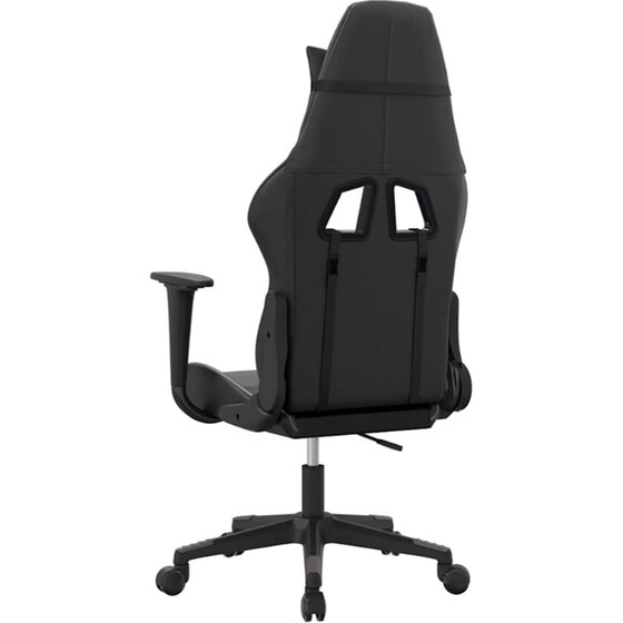 Καρέκλα Gaming VIDAXL 3143691 με Ρυθμιζόμενα Μπράτσα από Τεχνητό Δέρμα - Μαύρη image 3
