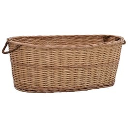Vidaxl Καλάθι Καυσόξυλων Με Λαβές Μεταφοράς 88x57x34 Εκ. Φυσική Ιτιά
