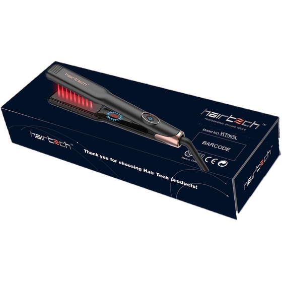 HAIRTECH Infrared HT095L Ceramic Ionic Ισιωτικό Μαλλιών Μαύρο;Ροζ image 1