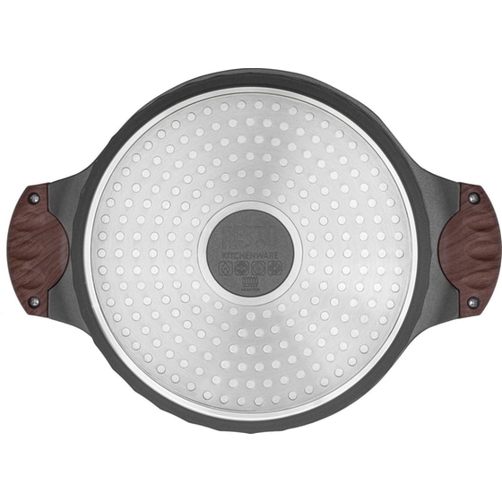 Κατσαρολάκι Ρηχό RESTO Capella-93503 από Χυτό Αλουμίνιο 24 cm 4.6 L Μαύρο image 7