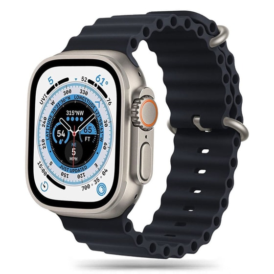 Λουράκι Tech-Protect Σιλικόνης για Apple Watch 49mm - Μαύρο image 0