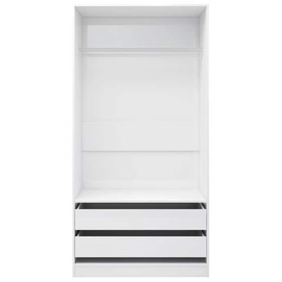 Vidaxl Ντουλάπα Γυαλιστερό Λευκό 100 X 50 X 200 Εκ. Από Μοριοσανίδα image 4