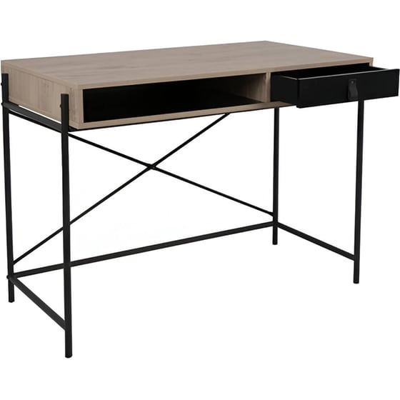 Γραφείο Μελέτης Liberta από Μελαμίνη 104x55cm - Sonoma/Μαύρο image 3