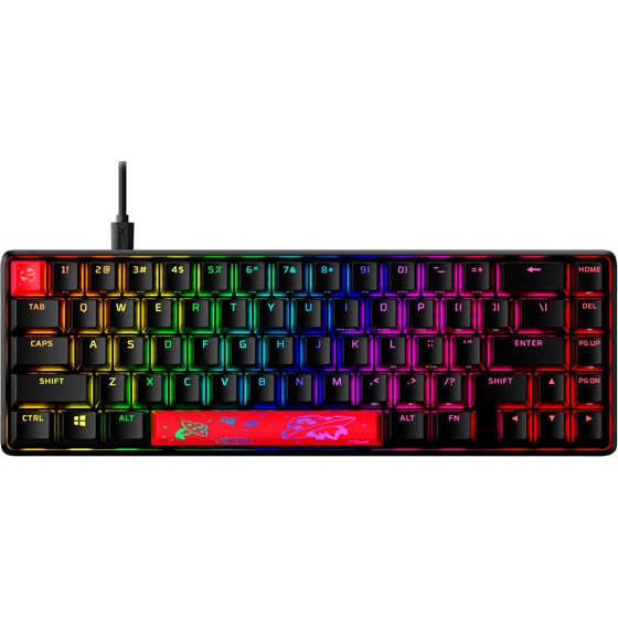 HyperX Alloy Origins 60 Gaming Μηχανικό Ενσύρματο Πληκτρολόγιο 65% με HyperX Red διακόπτες και RGB φωτισμό (US) image 4