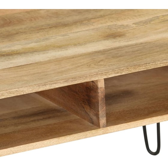 Έπιπλο Τηλεόρασης VidaXL από Ξύλο 110x35x45cm - Kαφέ/Μαύρο image 4