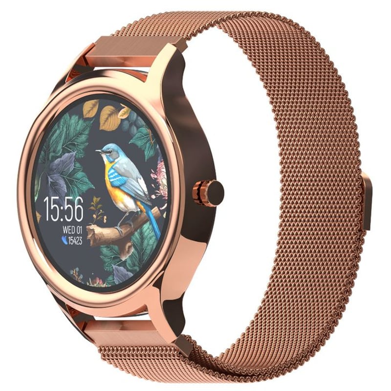 Forever Forevive 3 Sw-340 Smartwatch Με Παλμογράφο Και Δύο Λουράκια (χρυσό) φωτογραφία