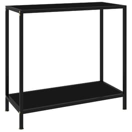 Κονσόλα Vidaxl από Ψημένο Γυαλί 80x35x75 cm - Μαύρη
